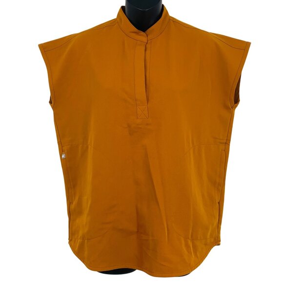 Figs Tops - Figs Technical Collection W. Rafaela Scrub Top XS Extra Small Burnt Orange New